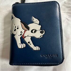 Coach Blue Wallet with Dalmatian Design